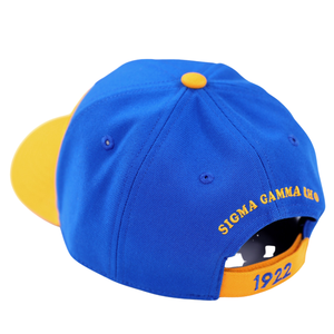 Casquette de baseball brodée SGR Sigma Gamma Rho, bleu roi et or, pour femme, ajustable, vêtement de sororité - Product Image 2