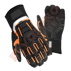 Vente en gros de gants antivibrations Gants de mécanicien de construction personnalisés Gants de sécurité en cuir antichoc en nitrile Gants de travail pour champs pétroliers - Product Image 5