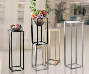 Columna de soportes de flores doradas de metal hechos a mano superventas - Product Image 6