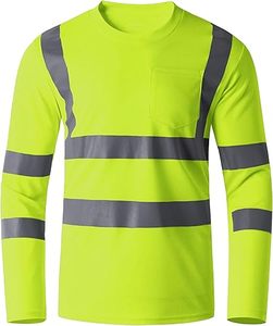 Camisa de Trabajo Ligera de Manga Larga para Hombre, Alta Visibilidad, Reflectante, de Seguridad, para Soldadura - Product Image 1
