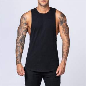Débardeur de sport pour homme, col en V, sans manches, logo personnalisé, tricot en coton respirant, chemise athlétique musculaire, vêtements décontractés pour la remise en forme et l'entraînement - Product Image 4