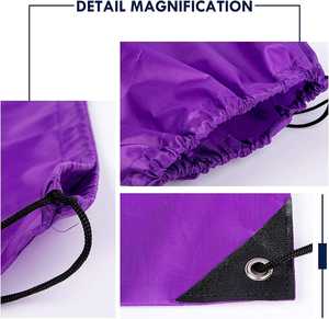 Bolsa con cordón de poliéster liso con logotipo personalizado Bolsa de regalo de nailon ecológica Bolsa con cordón de gran espacio - Product Image 3