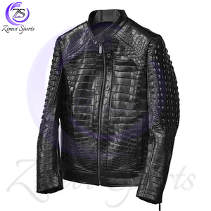 Servicio OEM Chaqueta de cuero PU texturizada duradera con acabado de alta calidad para Otoño Invierno Moda urbana y urbana de Zimvi Sports - Product Image 2