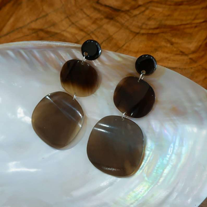 ต่างหูแฟชั่นรูปเขาควายธรรมชาติทำด้วยมือสำหรับผู้หญิงแฟชั่นเรืองแสง - Product Image 3