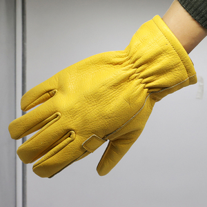 Peau de vache à grain jaune mousse de haute qualité anti-dérapant impact étanche jardinage main protection gants - Product Image 5