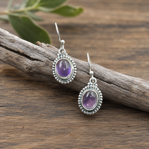 Natural Amethyst <b>Dangle</b> <b>Earrings</b> 925 Sterling Silver Handmade Boho Vintage Drop <b>Earrings</b> Women Gemstone Jewelry Christmas gift - Product Image 4