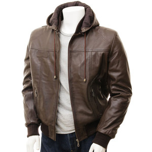 New Arrival High Street Full Zipper Fashion Leather Jackets for Men-Plain Dyed Solid Color Custom Made Winter Jacket Windproof - Product Image 1