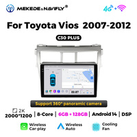 MEKEDE C30 Plus Unidad de Navegación para Coche Android Pantalla Mp3 Reproductor de Vídeo Radio para Toyota Vios 2007-2012