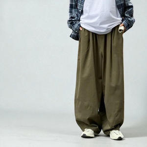 Pantalones de hombre con logotipo de diamantes de imitación personalizados pantalones de chándal holgados acampanados lavados de algodón pesado vintage lavados con ácido - Product Image 5