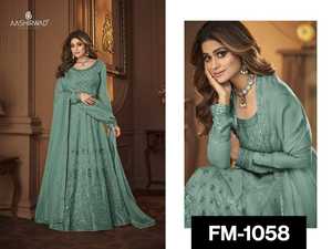 Vêtements ethniques indiens, robes de Style Georgette Anarkali avec Georgette dupata pour femmes, costume de mariage et de Festival - Product Image 4