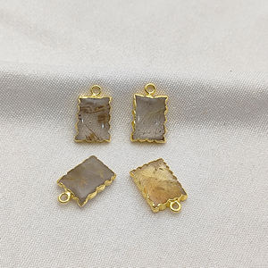 Pendentifs en pierres précieuses naturelles - Charmes en argent sterling 925 en vrac pour la fabrication de colliers DIY - Product Image 5