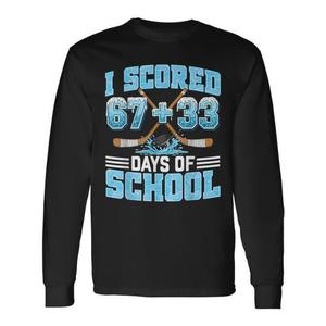 Polo à manches longues 100 Days of School Hockey Drip Boy 100th Day of School 6733 Produit promotionnel - Product Image 1