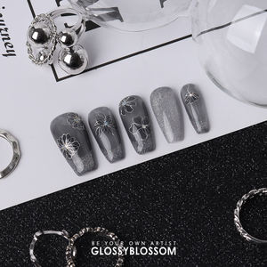 ShineB PARADISE AVEC VENT autocollants pour ongles Transparent Fleur Papillon avec Or Argent Hologramme Ligne design Corée oem odm - Product Image 4