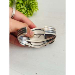 Bobby Johnson #8 Turquoise & Sterling <b>Silver</b> Fashion <b>Cuff</b> <b>Bracelet</b> - Product Image 4