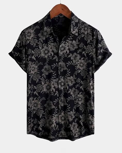 Camisa Hawaiana Estilo 2026 ODM/OEM para Hombre, Camisa Hawaiana Personalizada con Estampado de Flores Mixtas, Camisas de Vacaciones en la Playa, Talla 6XL para Otoño - Product Image 4