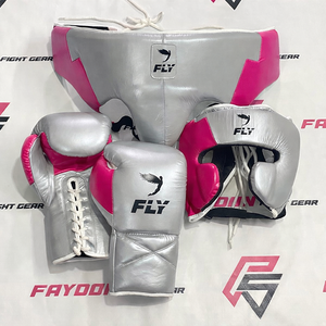 Juego de Guantes de Boxeo de Piel Nuevos, Color Morado Plateado, para Entrenamiento y Sparring, Hechos a Medida, Suaves y Cómodos, Último Modelo - Product Image 5