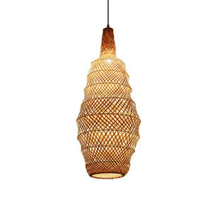 Bamboo Ceiling <b>Light</b> <b>Shade</b> for Interior and Hospitality Spaces Using Natural Bamboo Weaving as Lamp Cover - Product Image 3