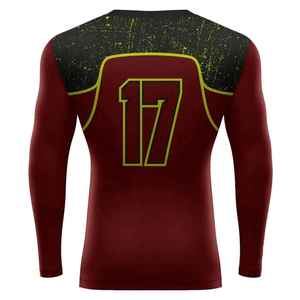 Top personalizado hombres personalizado Rash Guard camisa de compresión de manga larga secado rápido Rash Guard sublimación Rash Guard hombres - Product Image 5
