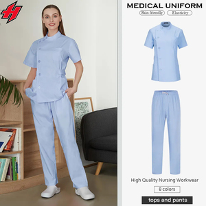เสื้อคอตตอนผ้าโพลีเอสเตอร์สำหรับผู้หญิงชุดคอตตอนสำหรับผ่าตัดแพทย์โรงพยาบาลร้านเสริมสวย - Product Image 5
