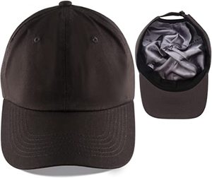 Gorra de béisbol con forro de satén ajustable con logotipo bordado personalizado de alta calidad y 6 paneles para mujer - Product Image 2