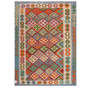 พรมกิลิมไมมาณา อัฟกานิสถาน ขนาด 207 x 156 ซม. ของตกแต่งบ้าน - Product Image 1