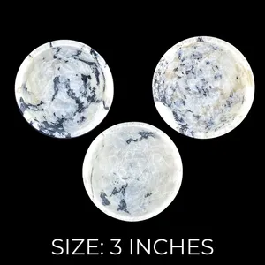 Tazón de piedra lunar de arcoíris Natural, para dar equilibrio, harmony y hope, potenciando la creatividad, resistencia y paz - Product Image 6