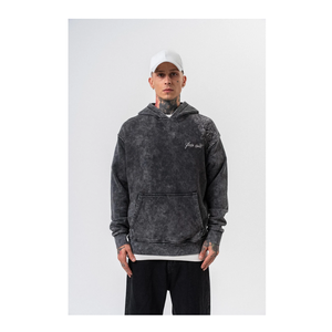 เสื้อฮู้ดสไตล์สตรีทแวร์สำหรับผู้ชายไซส์พิเศษผ้าฝ้าย100% กระเป๋าผ้าเทอร์รี่กันหดพิมพ์ลายฤดูใบไม้ร่วง - Product Image 2