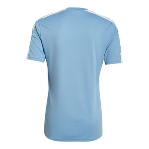 Maillots de football à manches courtes personnalisés, couleur bleue, doublés blancs, hauts de maillot de football avec service OEM - Product Image 4
