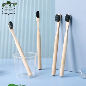 Venta al por mayor cerdas suaves negras mejor calidad 100% cepillo de dientes de bambú biodegradable respetuoso con el medio ambiente cepillos de dientes de madera biodegradables - Product Image 6