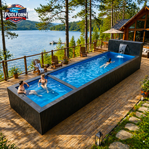 Luxury Outdoor Acrylic Window Above Ground <b>Pool</b> Prefabricated Ready to Use Fiberglass Swimming <b>Pool</b> for Villa - Product Image 2