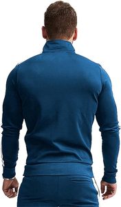 ชุดวอร์มผู้ชายแบบสั่งทำพิเศษ ปี 2024 ชุดลำลองแบบมีซิปเต็มตัว ให้ความอบอุ่น สองชิ้น สำหรับฤดูหนาว เป็นมิตรกับสิ่งแวดล้อม - Product Image 2