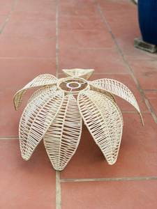 Nouveau design abat-jour en forme de feuille fait à la main en rotin naturel meilleure vente 2023 - Product Image 6