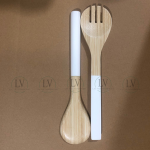 ชุดช้อนและส้อมสำหรับสลัดทำจากไม้ไผ่พร้อมส่งเป็นมิตรกับสิ่งแวดล้อม - Product Image 1