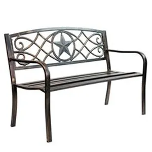 Trending Curved Metal Park Bench Black Copper Antique Garden Outdoor Decoration Furniture Hand Crafted