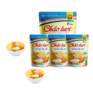 Deliciosas gachas de avena frescas, marisco mixto, comida fresca sin conservantes, comida lista para comer autocalentamiento MRE Vietnam, Comida instantánea para bebés - Product Image 4