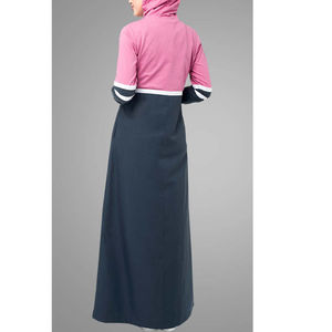 เสื้อฮู้ดมุสลิมแบบเรียบง่าย ผ่าข้างยาว ผ้าโพลีเอสเตอร์ 100% ระบายอากาศได้ดี น้ำหนักมาก รับสกรีนโลโก้สำหรับผู้หญิง - Product Image 4