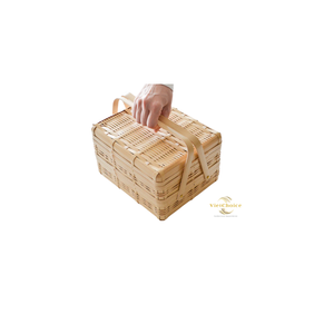 Cesta Cuadrada de Bambú Hecha a Mano con Tapa, Organizador Ecológico, la Mejor Opción - Product Image 3