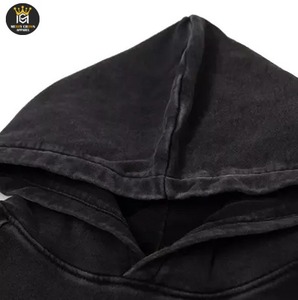 Sudadera con Capucha de Invierno de la Mejor Calidad, Lavado Ácido Sólido, Estilo Vintage Premium, Conjuntos Deportivos Hip Hop para Hombre - Product Image 6