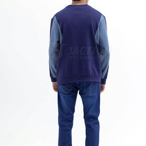 Manches longues hommes sweats taille personnalisée hommes sweats coton polaire gros basiques hommes sweats - Product Image 4