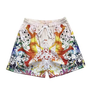 Pantalones Cortos Deportivos de Lona Transpirable de Secado Rápido para Hombre 2024, 100% Algodón, Servicio OEM, Pantalones Cortos de Entrenamiento de Baloncesto - Product Image 3