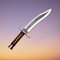 Couteau de suivi en acier au carbone fait à la main avec manche en bois gainé de cuir et gaine en cuir fin produit tendance articles viraux