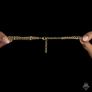 Collar de cadena de triple capa antideslustre PRAO - Product Image 3