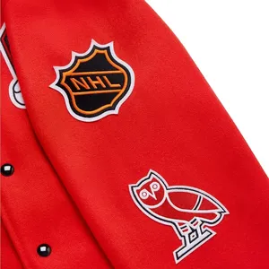 Chicago Blackhawks OVO x Red Full-Snap Varsity Jacket GRANDE NUEVO EN EMBALAJE - Product Image 4