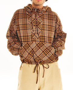 เสื้อสวมหัวมีฮู้ดผู้ชายเสื้อสเวตเตอร์ผ้าไนลอนลายตารางสก็อตเสื้อกันลมมีฮู้ดสำหรับฤดูใบไม้ผลิ - Product Image 4