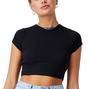 T-shirt brillant tricoté Made Premium T-shirts vierges pour hommes Pour Les Hommes impression personnalisée 100 coton femmes sonnerie T-shirt vierge - Product Image 1