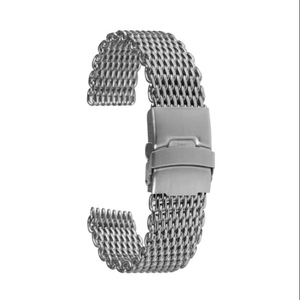 Bracelets de montre intelligente unisexes WD002 en acier inoxydable de luxe 20-22 mm respirants, souples, réglables, étanches, légers et confortables - Product Image 1