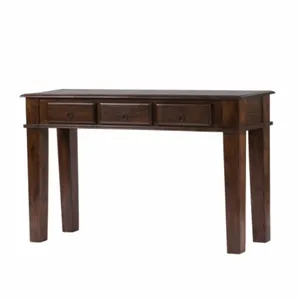Best Selling Solid Mango Wooden Console Table Furniture with 3 Storage Drawers for Hallway Living Room Home at Wholesale Price