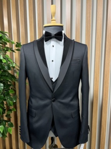 Wholesale Cheap Hot Sale Custom Made <b>Viscose</b> And <b>Polyester</b> <b>Fabric</b> Men Elite Suit Wedding Groom's & Business Suit For Men - Product Image 6