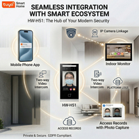 Système de contrôle d'accès POE standard Hiwink, caméra IR 2MP, H.265, NFC, reconnaissance faciale, système de vidéophone, interphone IP pour immeuble