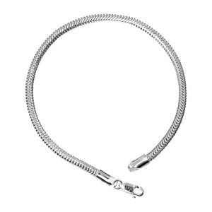 Pulsera de Serpiente CLARA de Plata de Ley 92.5 para Hombre, 8 Pulgadas, Antideslustre, con Perla de Agua Dulce y Diamante Corte Princesa, Baño de Rodio, Regalo - Product Image 1